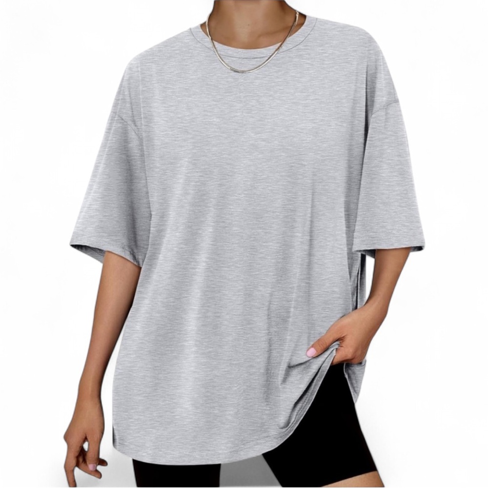 Oversized Boyfriend T-Shirt Gray 3XL